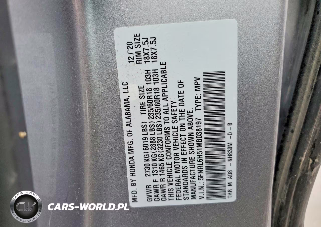 2021 Honda Odyssey Ex VIN:5FNRL6H51MB038197 - 13