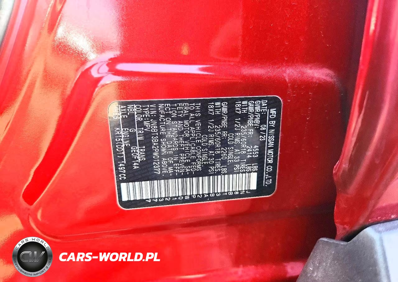 2023 Nissan Rogue Sv VIN:JN8BT3BA2PW012377 - 13