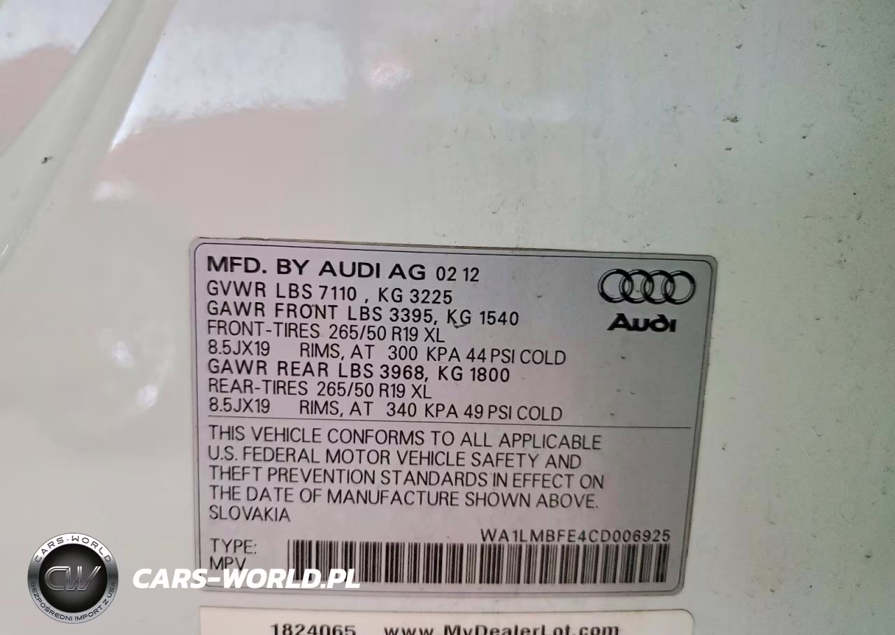 2012 Audi Q7 Premium Plus VIN:WA1LMBFE4CD006925 - 13