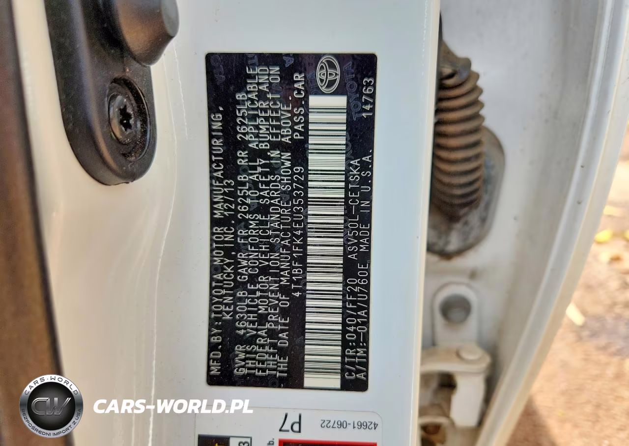 2014 Toyota Camry L VIN:4T1BF1FK4EU353729 - 13