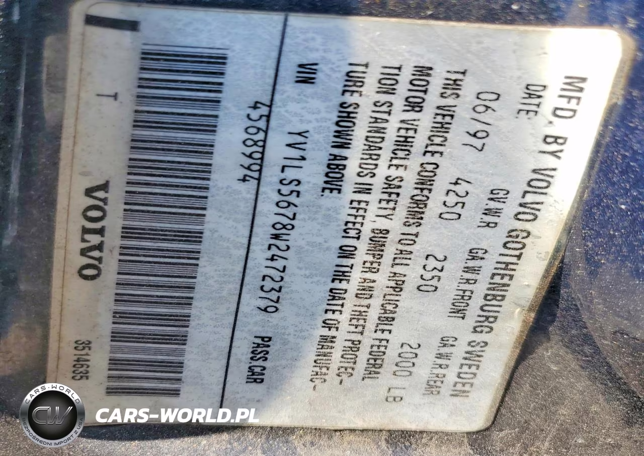 1998 Volvo S70 Glt VIN:YV1LS5678W2472379 - 12