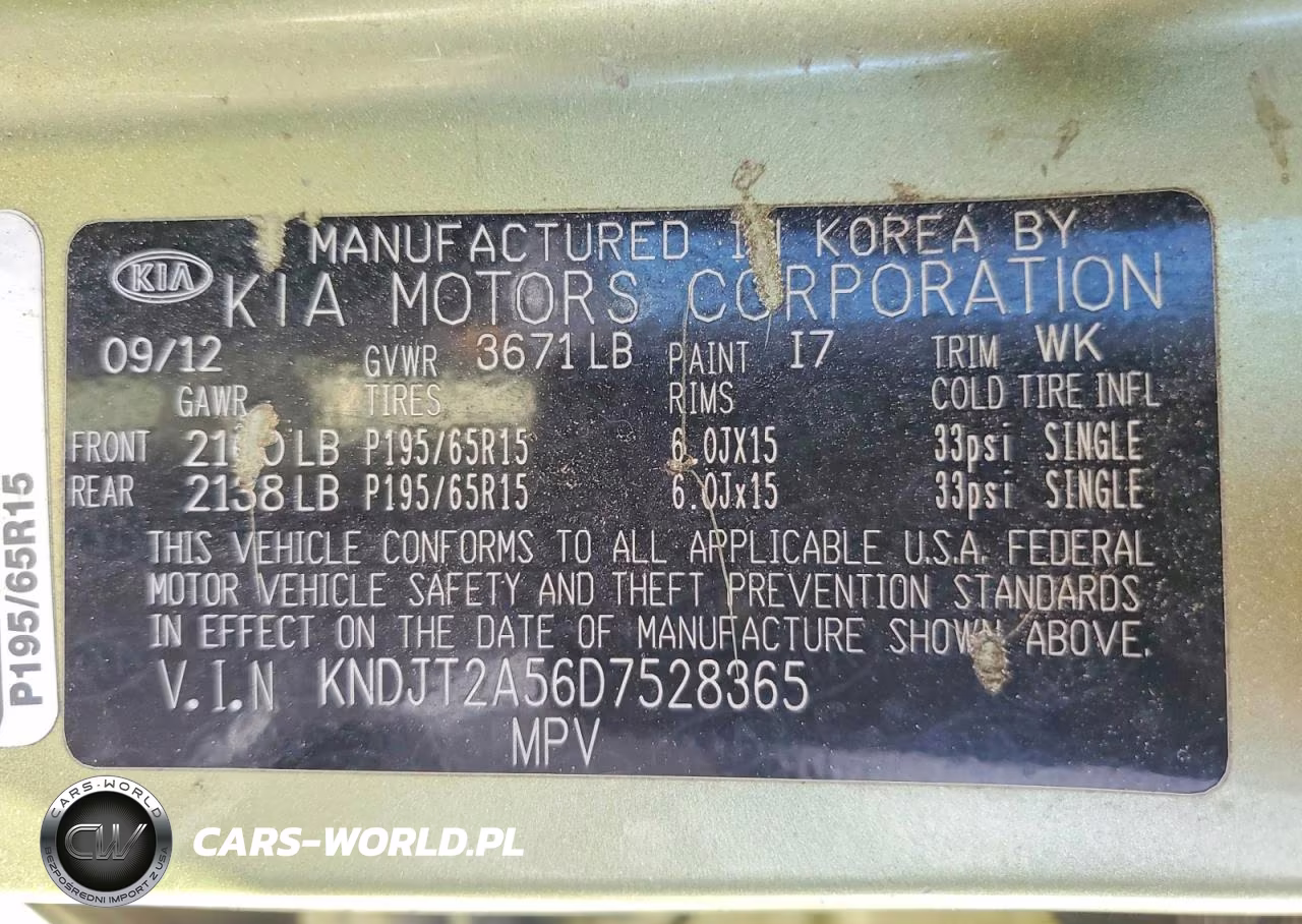 2013 Kia Soul Base VIN:KNDJT2A56D7528365 - 12