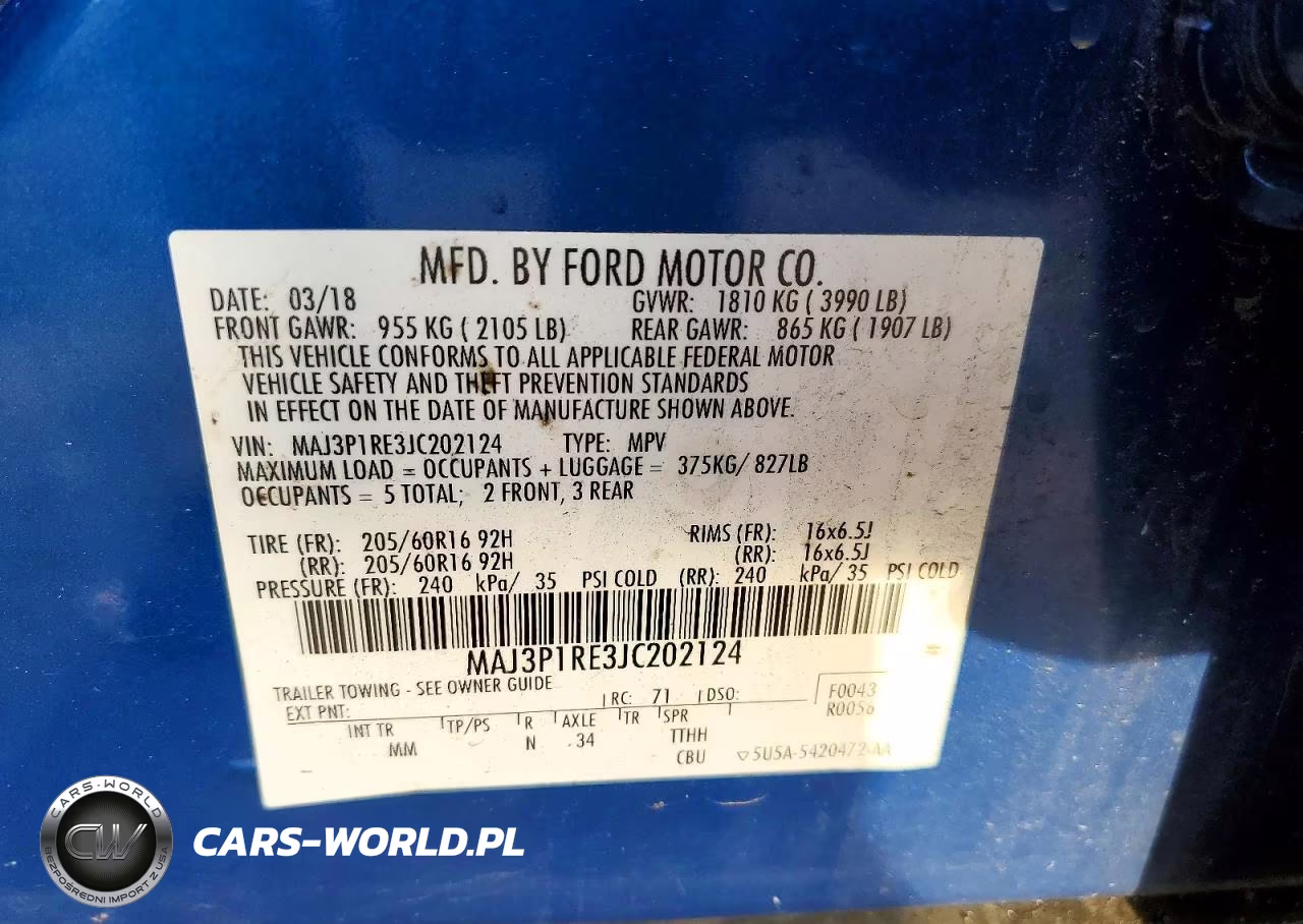 2018 Ford Ecosport S VIN:MAJ3P1RE3JC202124 - 12