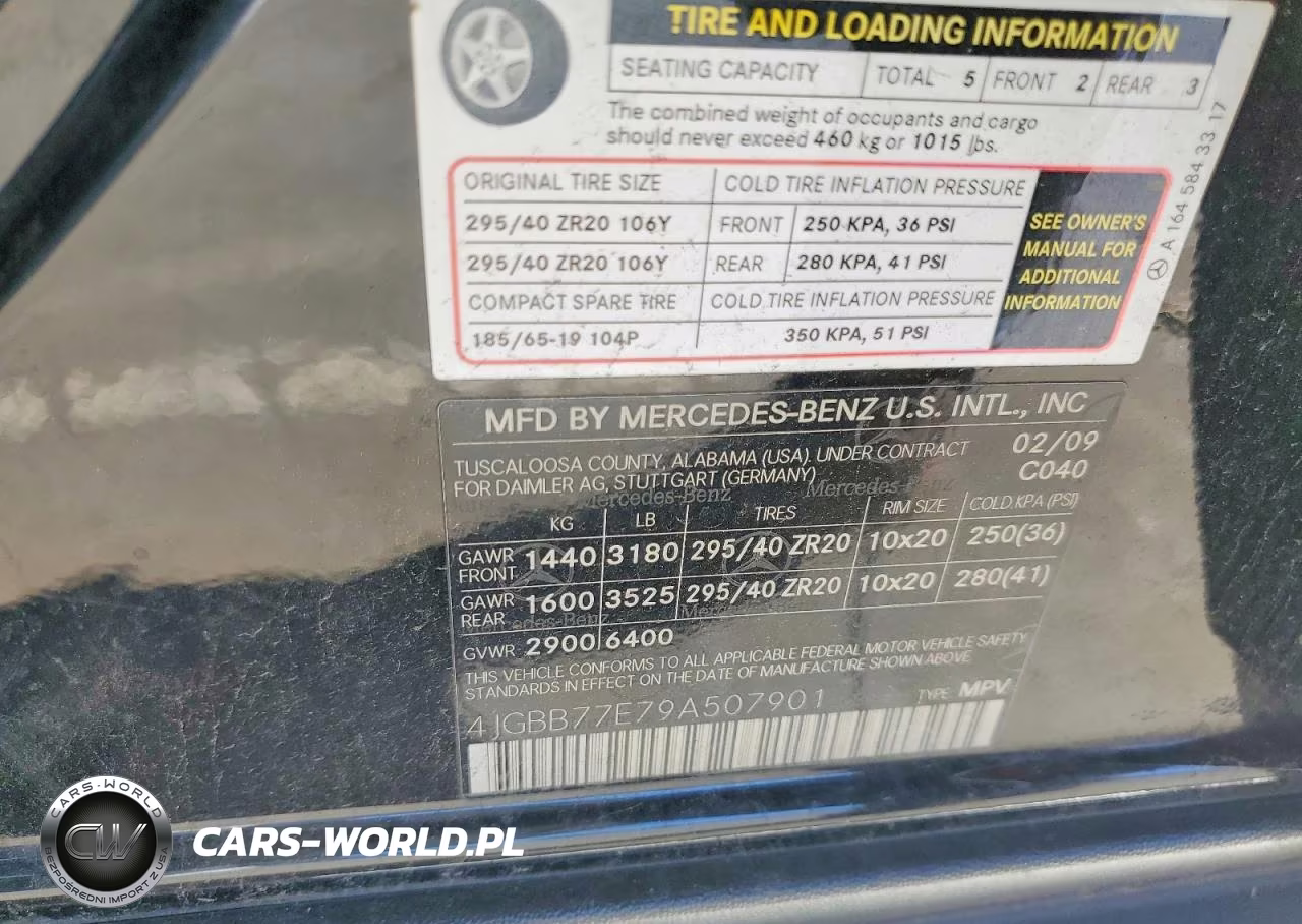 2009 Mercedes-Benz Ml 63 Amg VIN:4JGBB77E79A507901 - 12