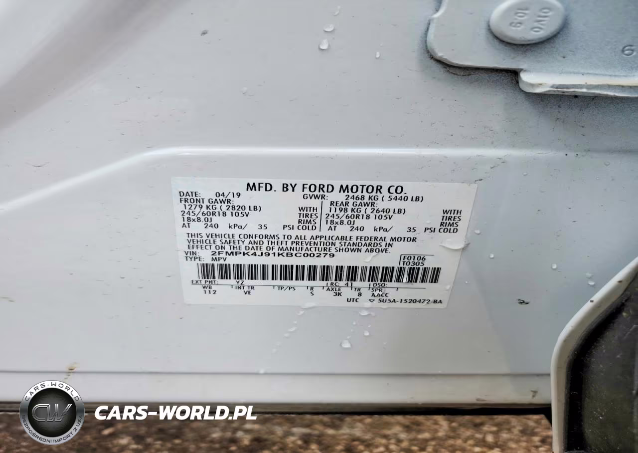 2019 Ford Edge Sel VIN:2FMPK4J91KBC00279 - 13