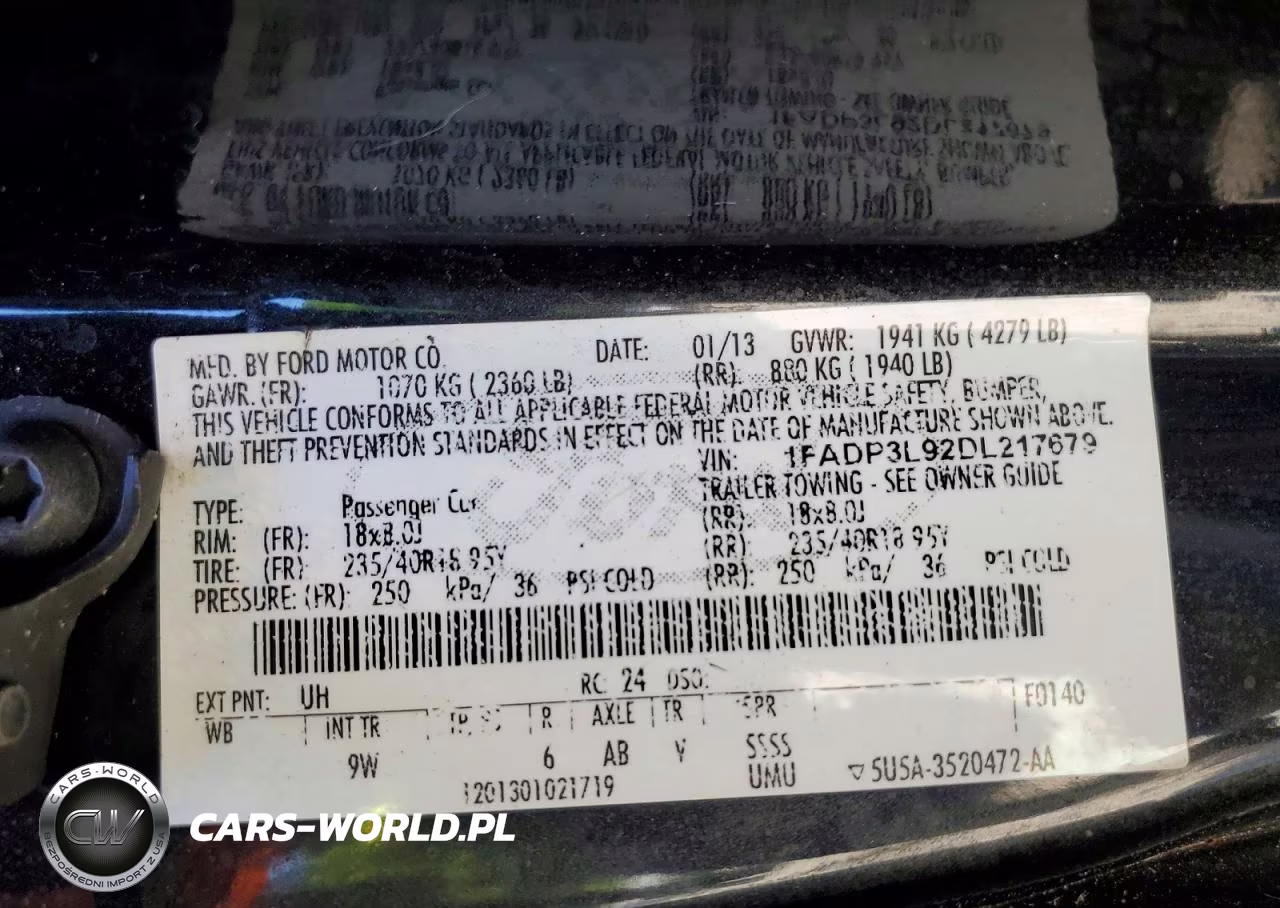 2013 Ford Focus St VIN:1FADP3L92DL217679 - 12