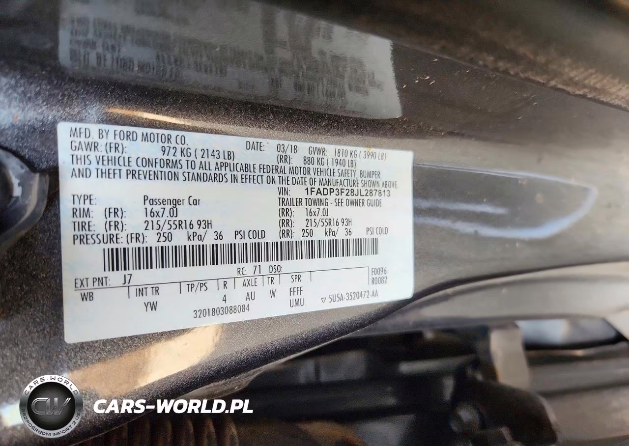 2018 Ford Focus Se VIN:1FADP3F28JL287813 - 12