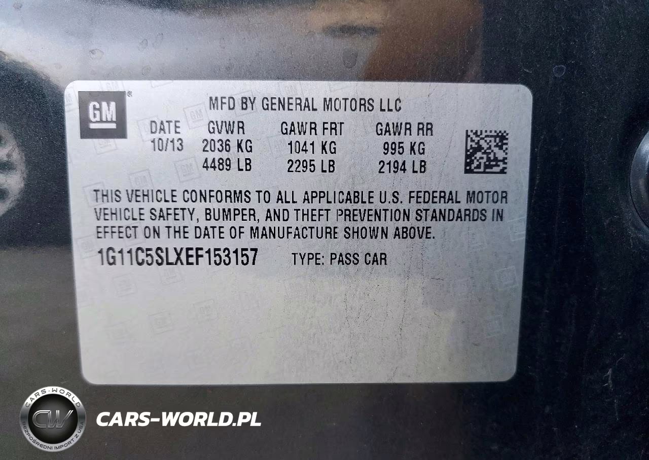 2014 Chevrolet Malibu 1Lt VIN:1G11C5SLXEF153157 - 12