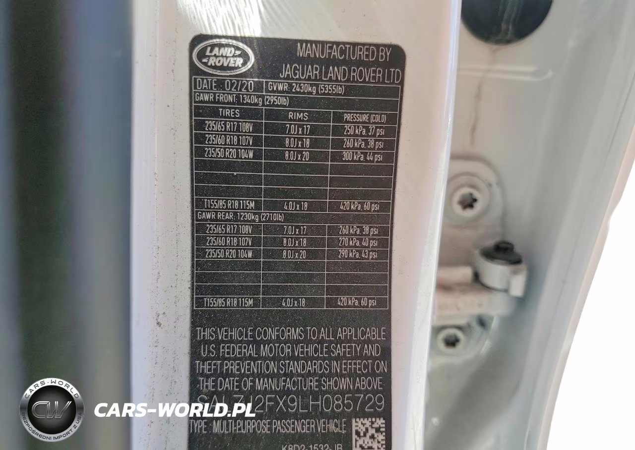 2020 Land Rover Range Rover Evoque S VIN:SALZJ2FX9LH085729 - 14
