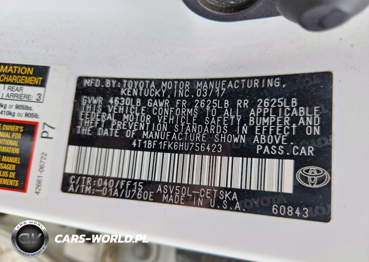 2017 Toyota Camry Se VIN:4T1BF1FK6HU756423 - 12