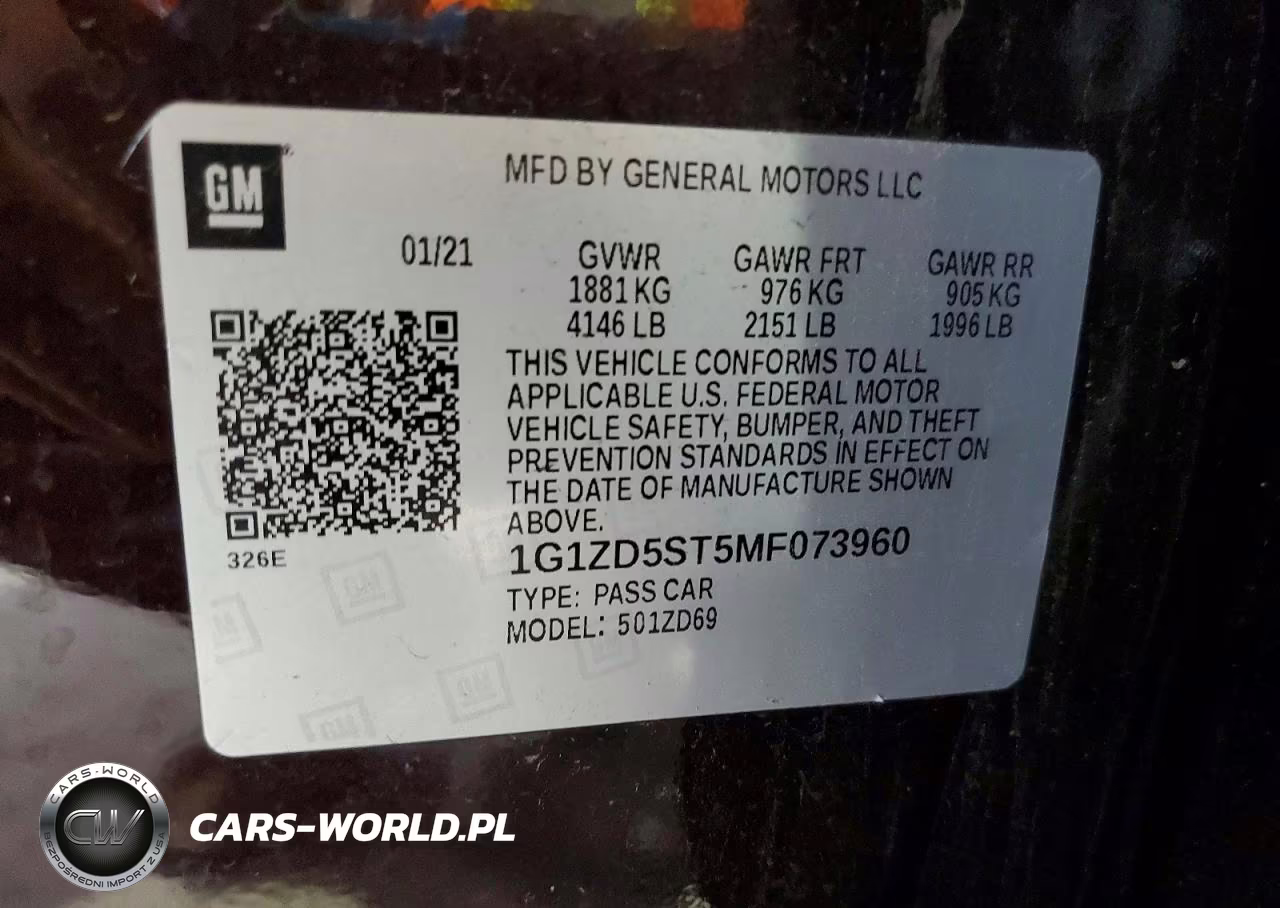 2021 Chevrolet Malibu Lt VIN:1G1ZD5ST5MF073960 - 12