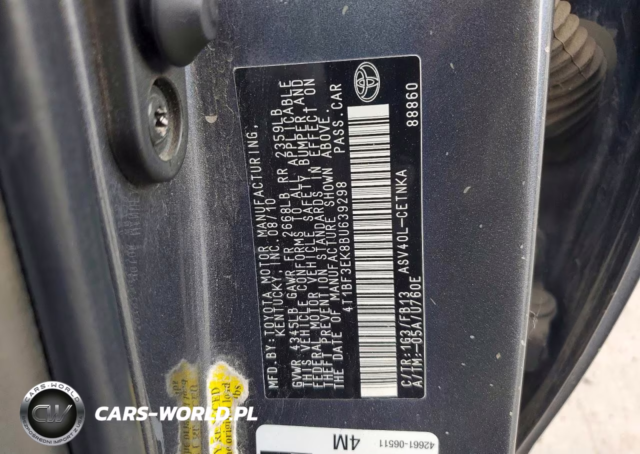2011 Toyota Camry Le VIN:4T1BF3EK8BU639298 - 12