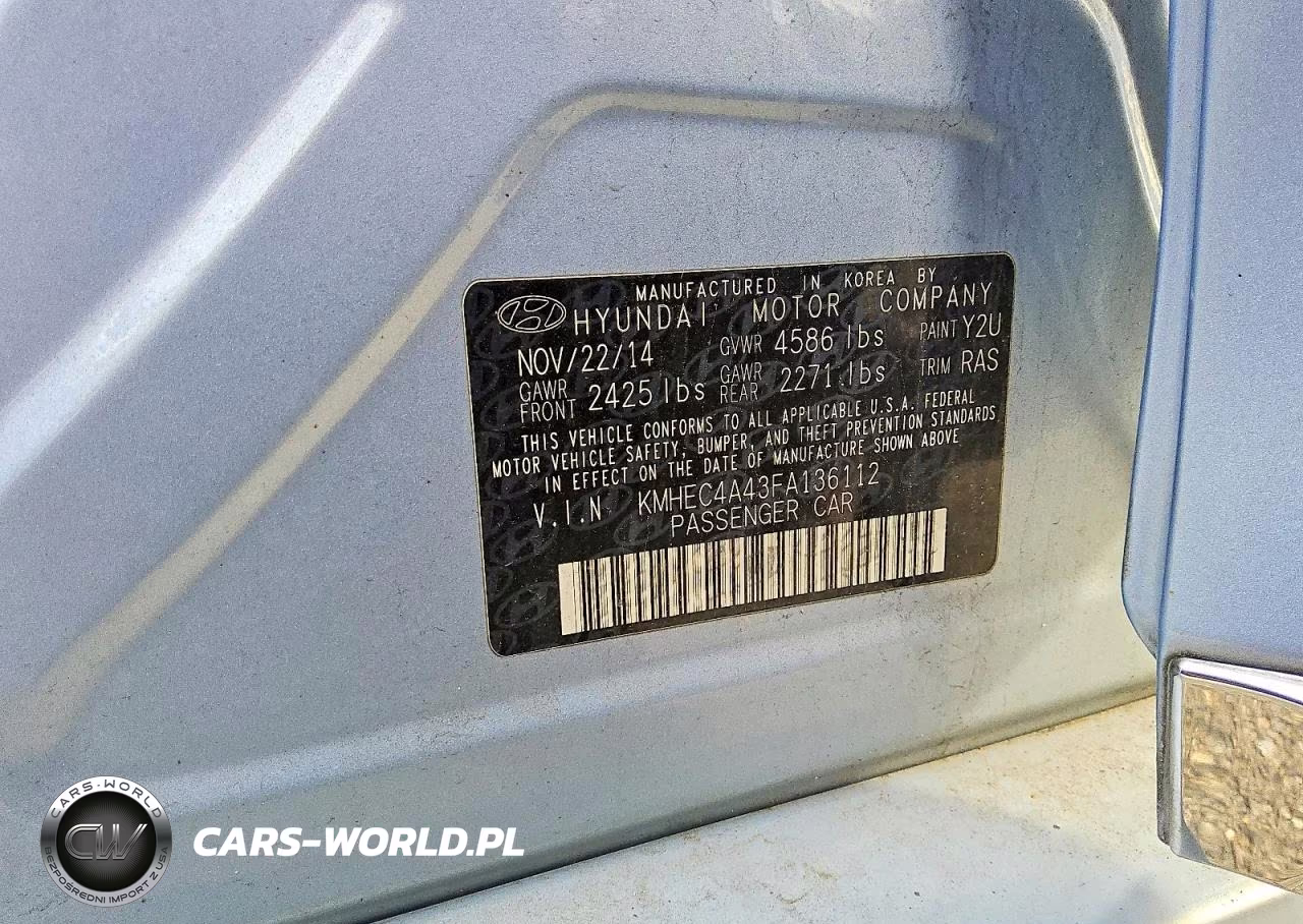 2015 Hyundai Sonata Hybrid Limited VIN:KMHEC4A43FA136112 - 12