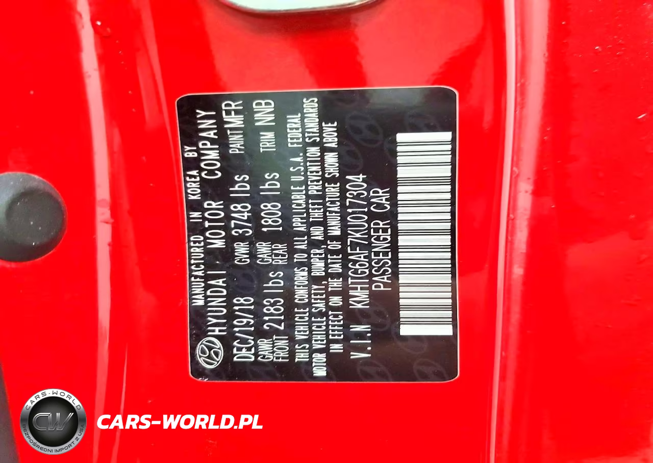 2019 Hyundai Veloster 2.0L VIN:KMHTG6AF7KU017304 - 12