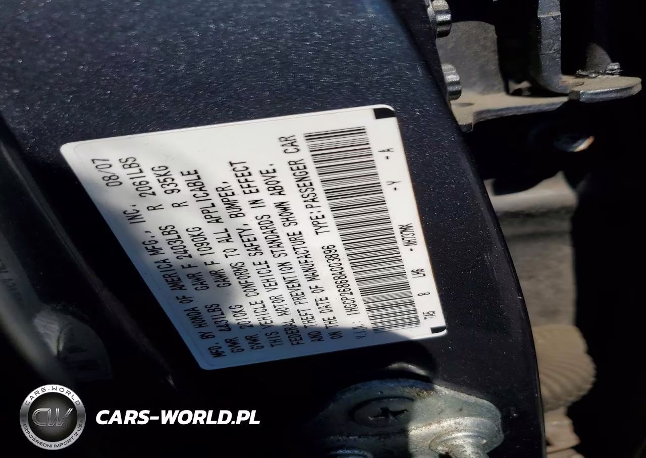 2008 Honda Accord Exl VIN:1HGCP26868A003896 - 12
