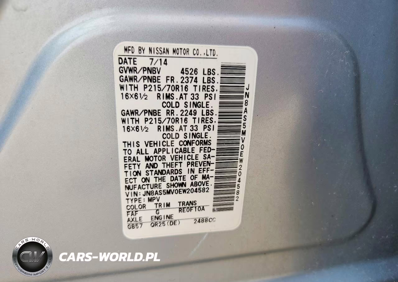 2014 Nissan Rogue Select S VIN:JN8AS5MV0EW204582 - 13