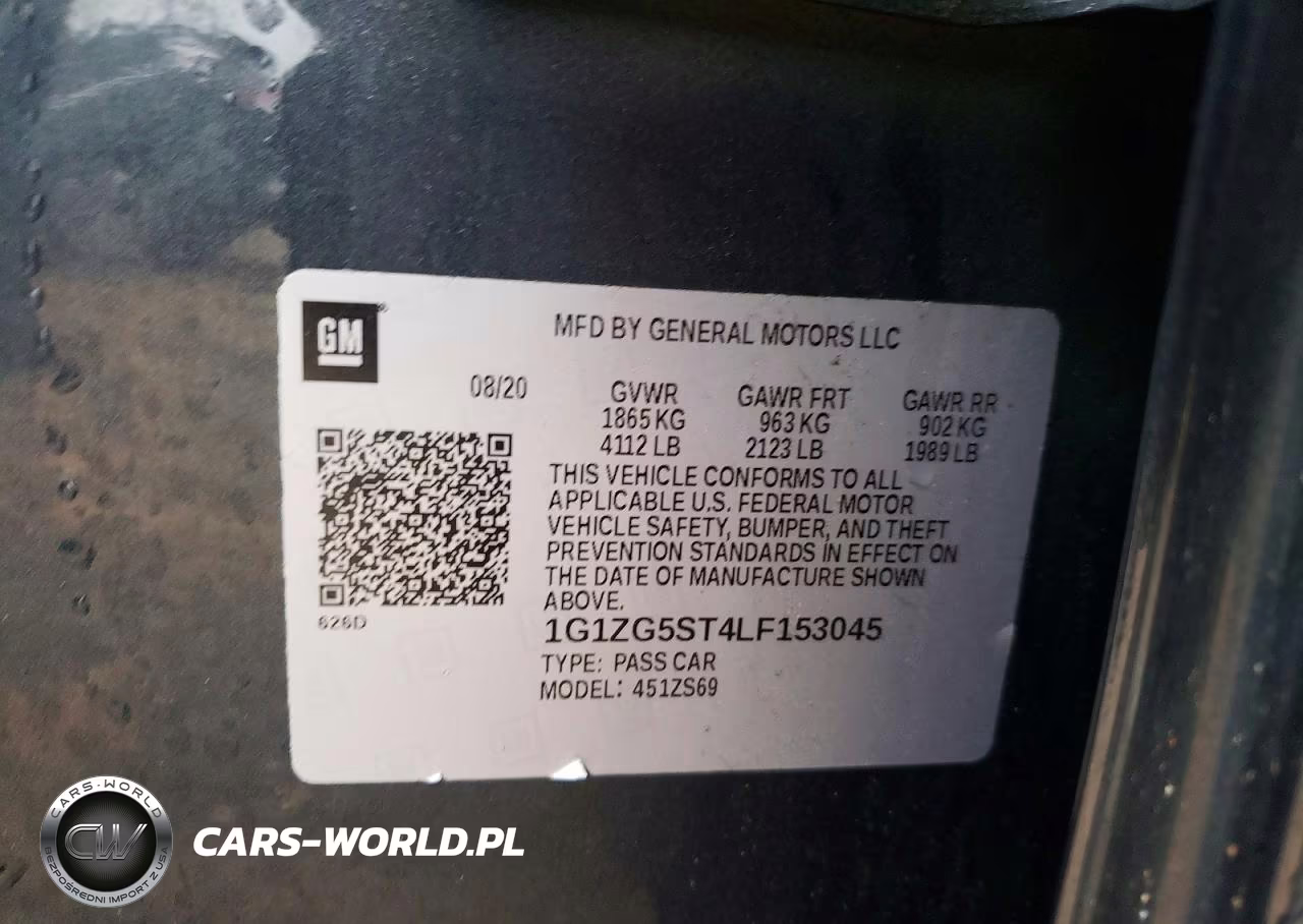 2020 Chevrolet Malibu Rs VIN:1G1ZG5ST4LF153045 - 12