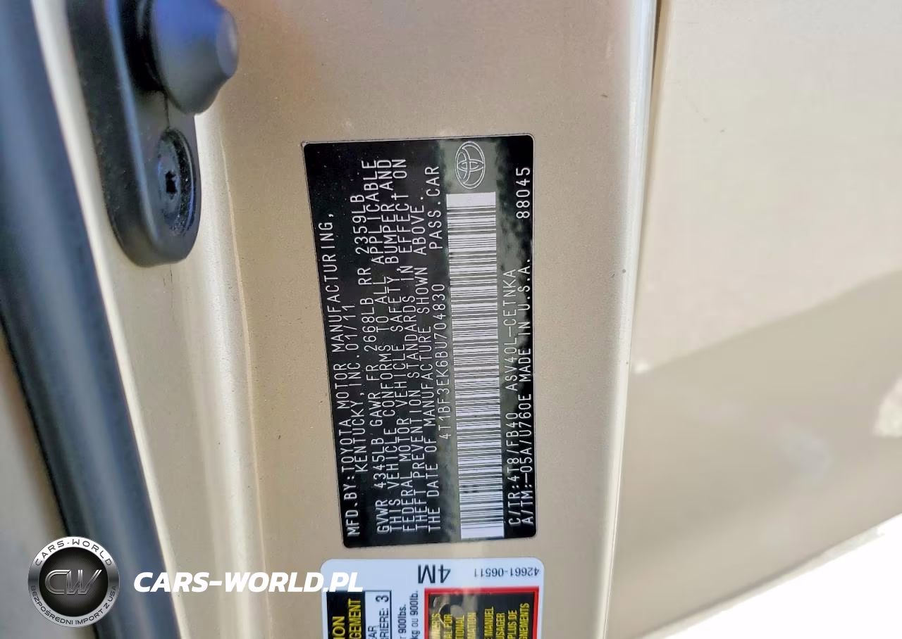 2011 Toyota Camry Le VIN:4T1BF3EK6BU704830 - 13