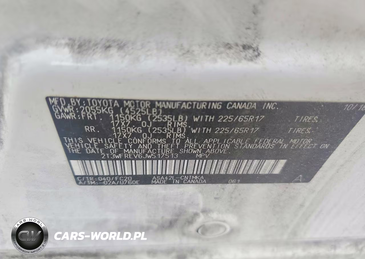 2018 Toyota Rav4 Xle VIN:2T3WFREV6JW517513 - 13