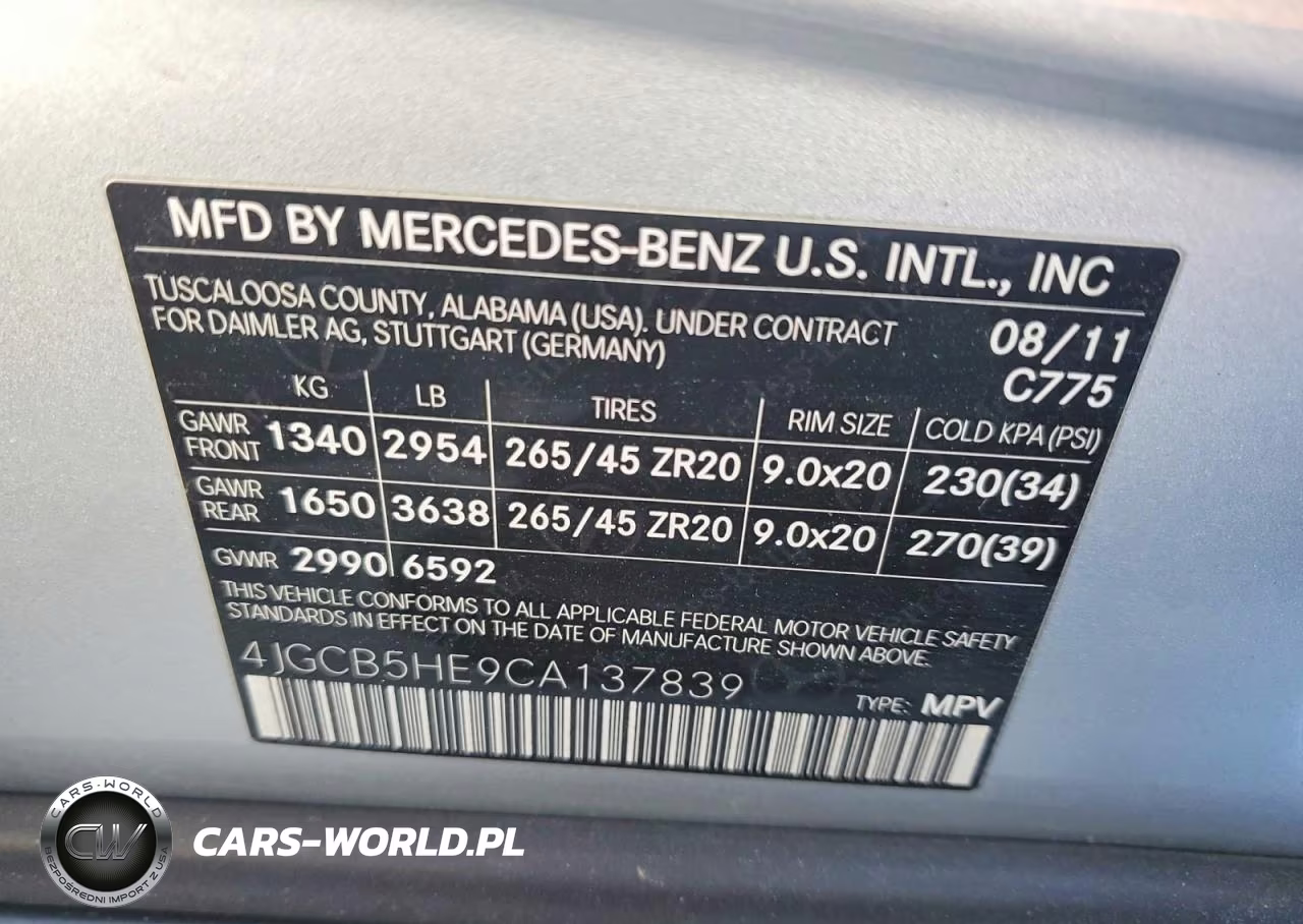 2012 Mercedes-Benz R 350 4Matic VIN:4JGCB5HE9CA137839 - 14