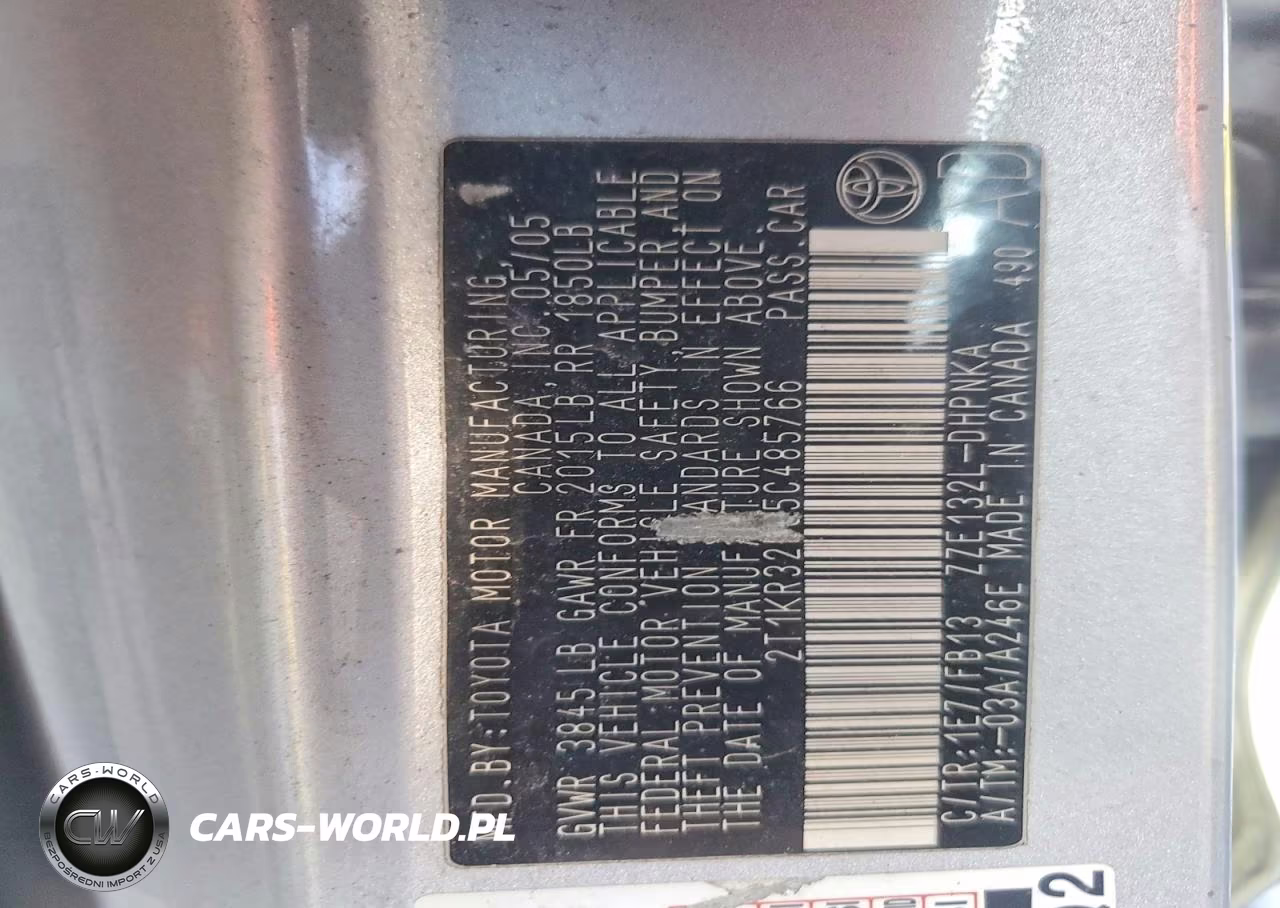 2005 Toyota Corolla Matrix Xr VIN:2T1KR32E65C485766 - 13