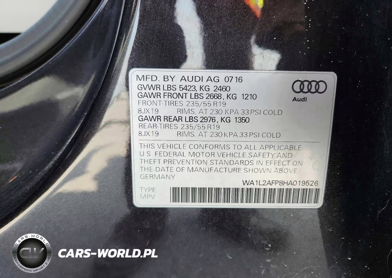2017 Audi Q5 Premium Plus VIN:WA1L2AFP8HA019526 - 14