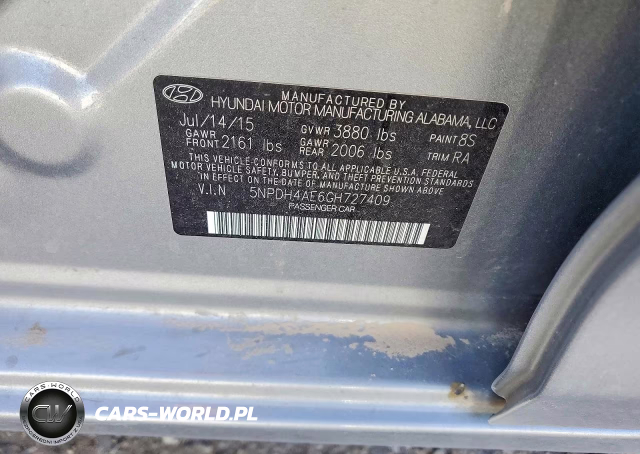 2016 Hyundai Elantra Se VIN:5NPDH4AE6GH727409 - 12