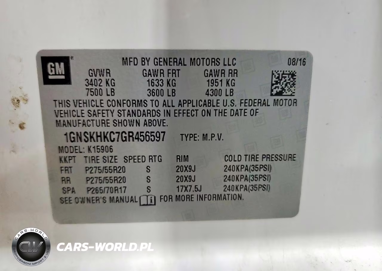 2016 Chevrolet Suburban K1500 Lt VIN:1GNSKHKC7GR456597 - 13