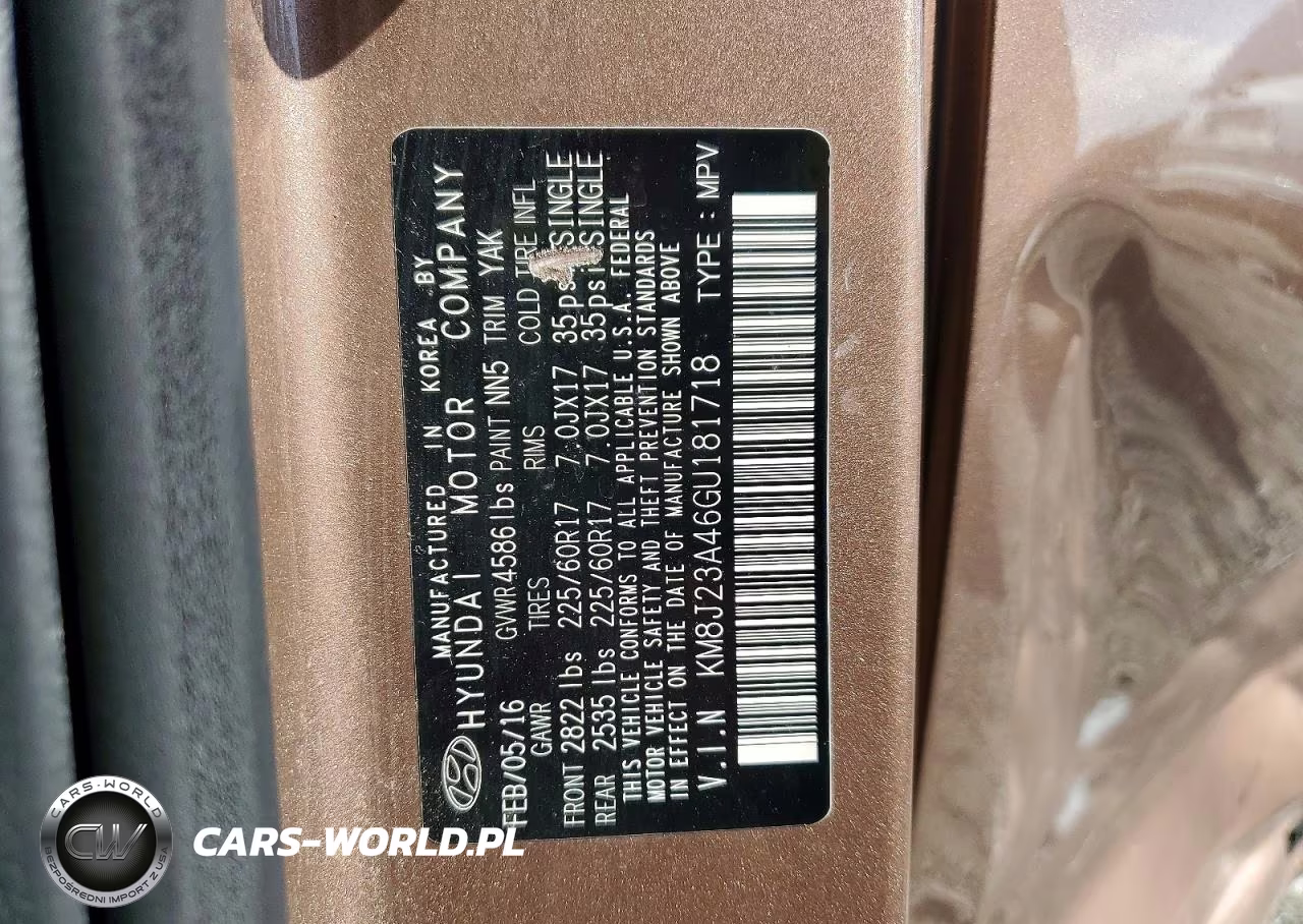 2016 Hyundai Tucson Se VIN:KM8J23A46GU181718 - 12