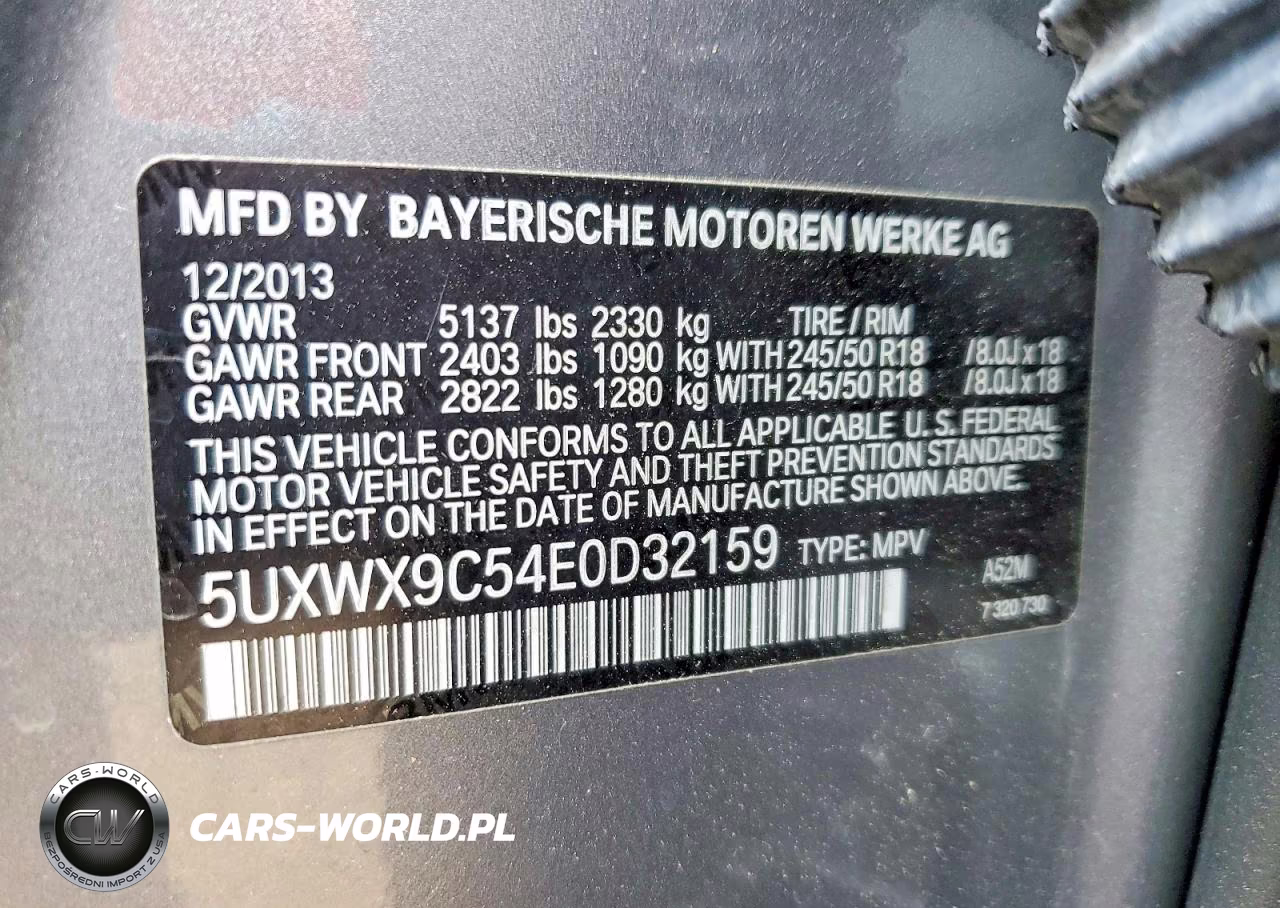 2014 BMW X3 xDrive28I VIN:5UXWX9C54E0D32159 - 13