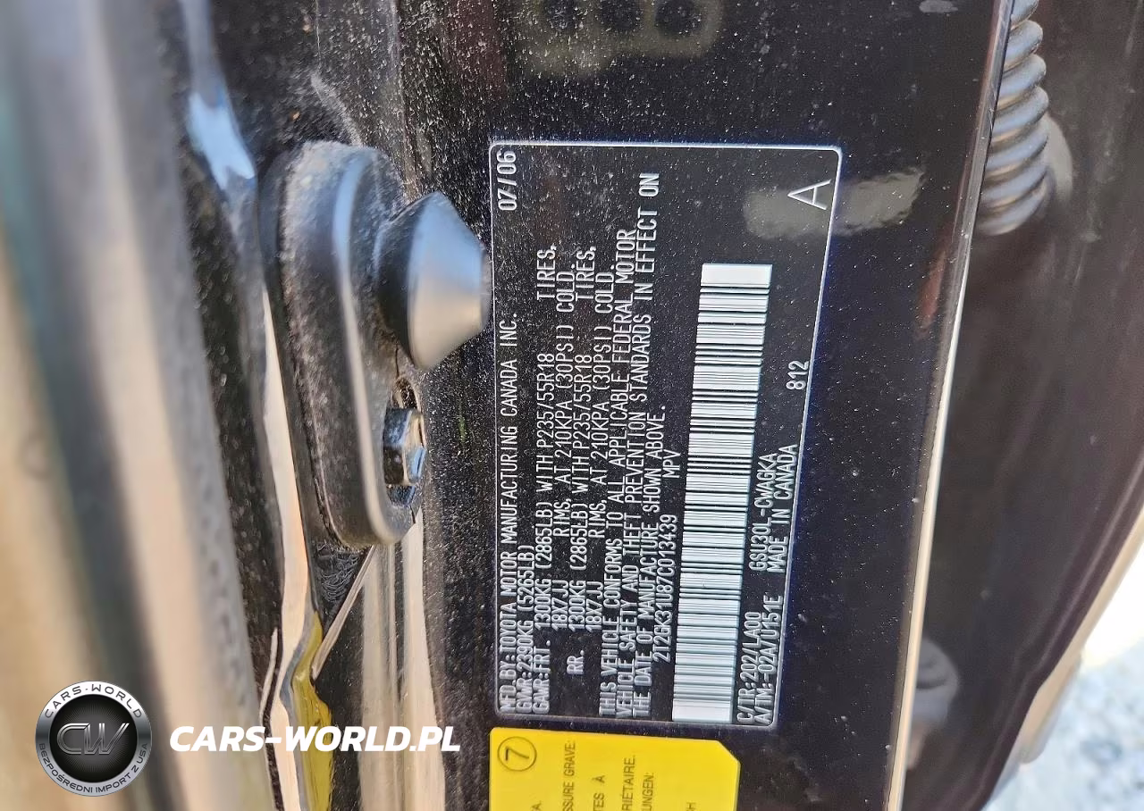 2007 Lexus Rx 350 VIN:2T2GK31U87C013439 - 13