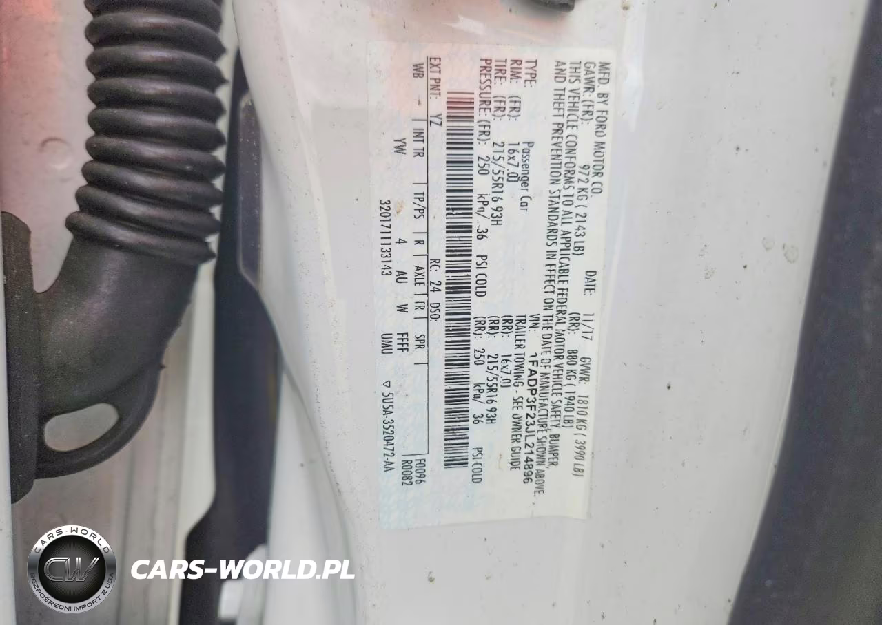 2018 Ford Focus Se VIN:1FADP3F23JL214896 - 12