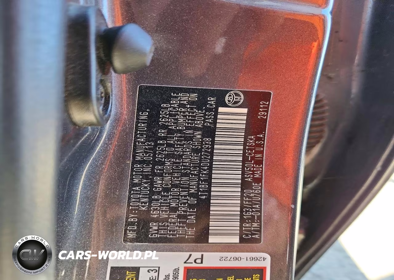 2013 Toyota Camry Se VIN:4T1BF1FK4DU272938 - 12
