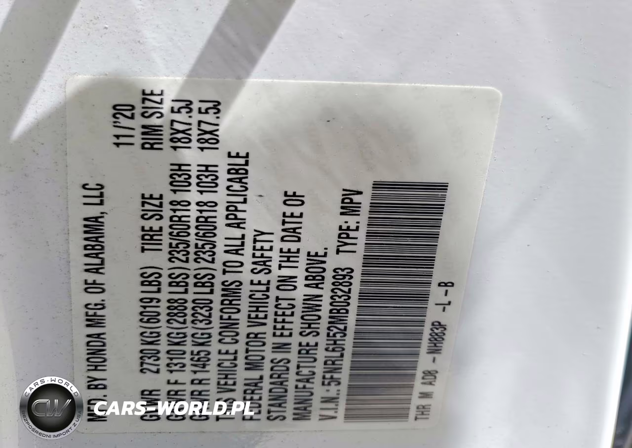 2021 Honda Odyssey Ex VIN:5FNRL6H52MB032893 - 13