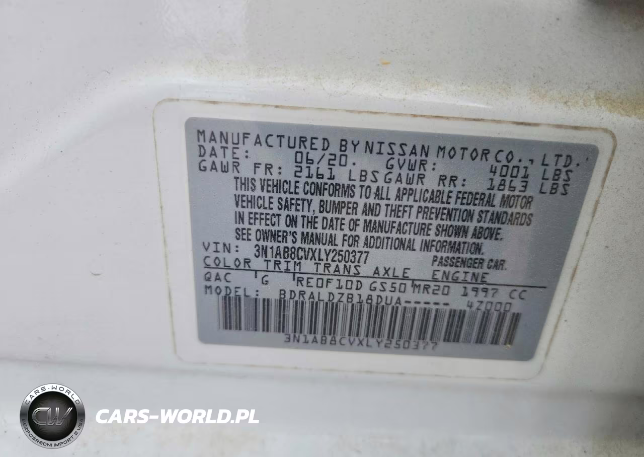 2020 Nissan Sentra Sv VIN:3N1AB8CVXLY250377 - 12