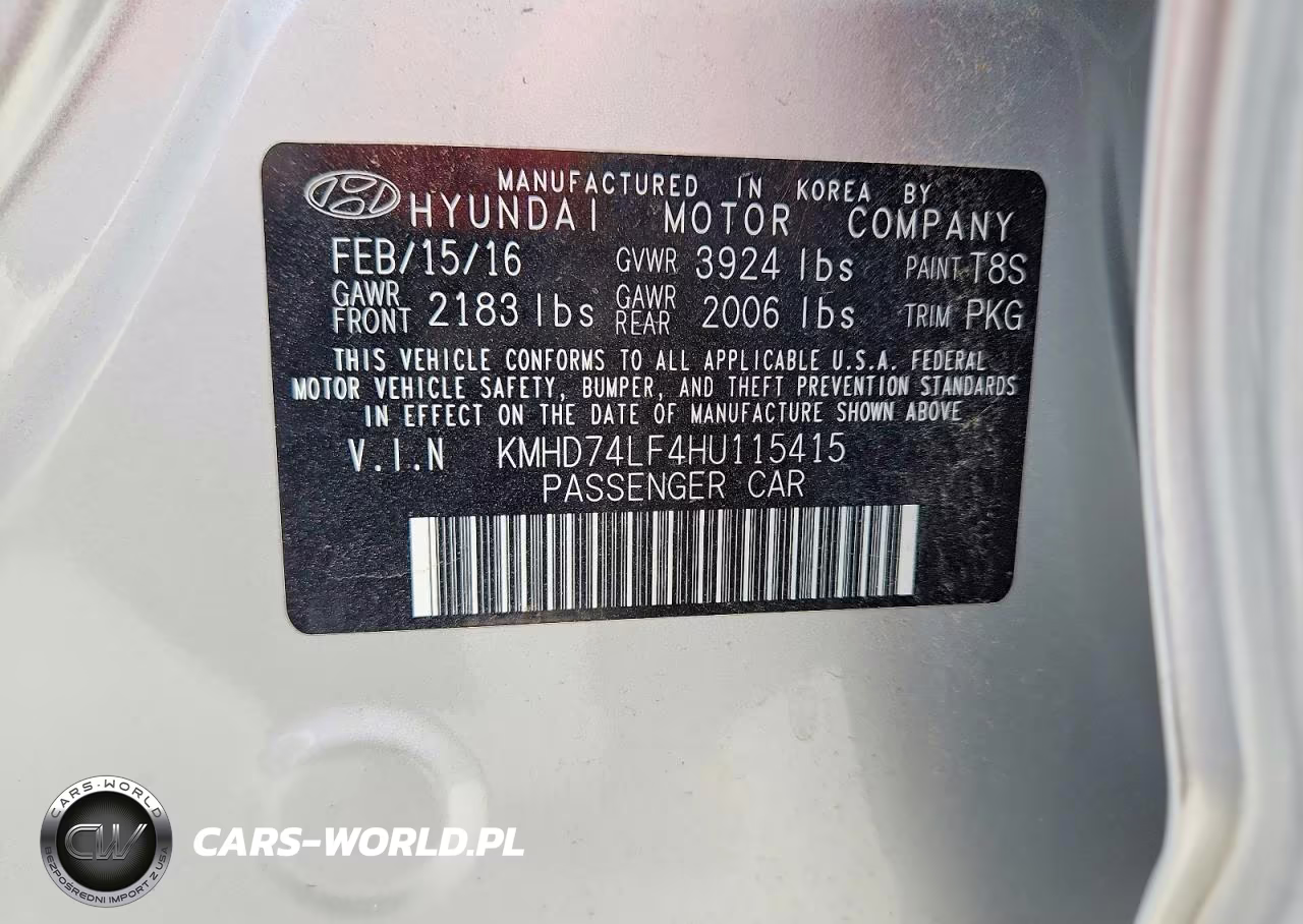 2017 Hyundai Elantra Se VIN:KMHD74LF4HU115415 - 12