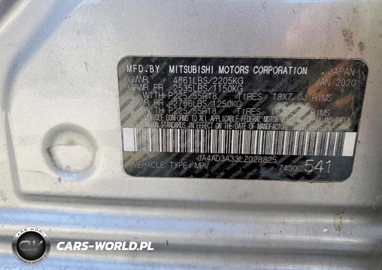 2020 Mitsubishi Outlander Se VIN:JA4AD3A33LZ028825 - 13