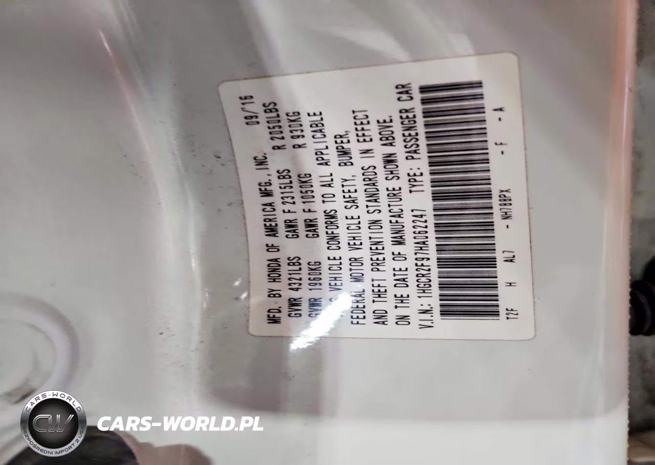 2017 Honda Accord Exl VIN:1HGCR2F97HA062247 - 12