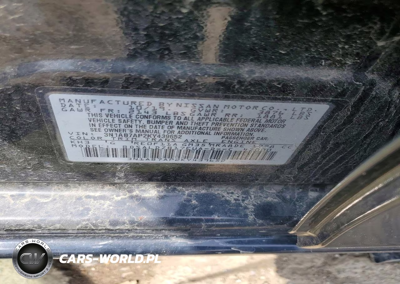 2019 Nissan Sentra Sv VIN:3N1AB7AP2KY439652 - 12