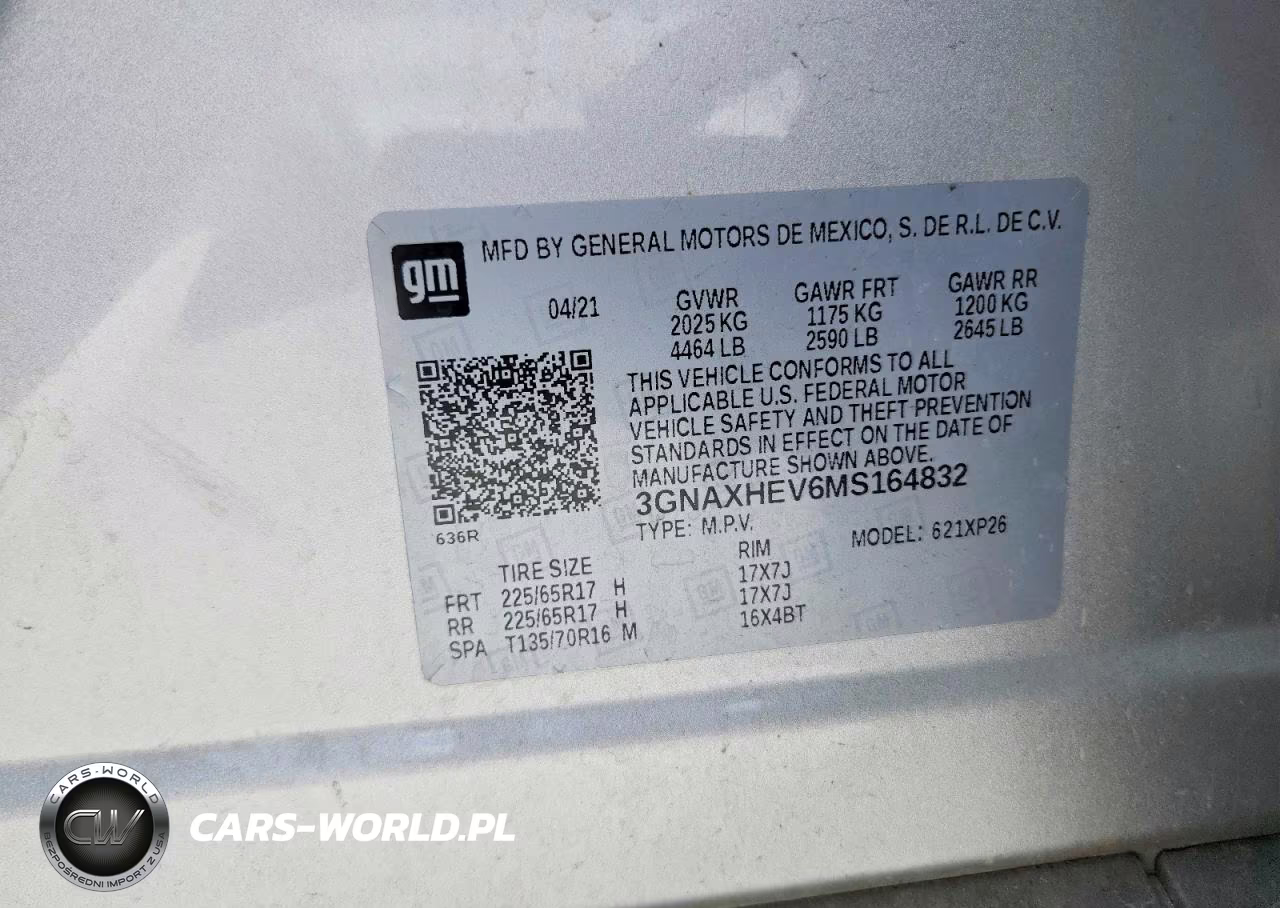 2021 Chevrolet Equinox Ls VIN:3GNAXHEV6MS164832 - 13