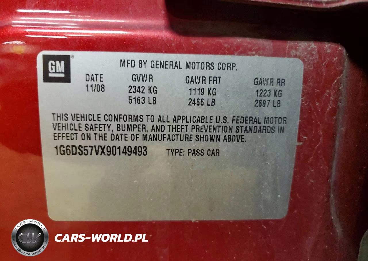 2009 Cadillac Cts Hi Feature V6 VIN:1G6DS57VX90149493 - 12