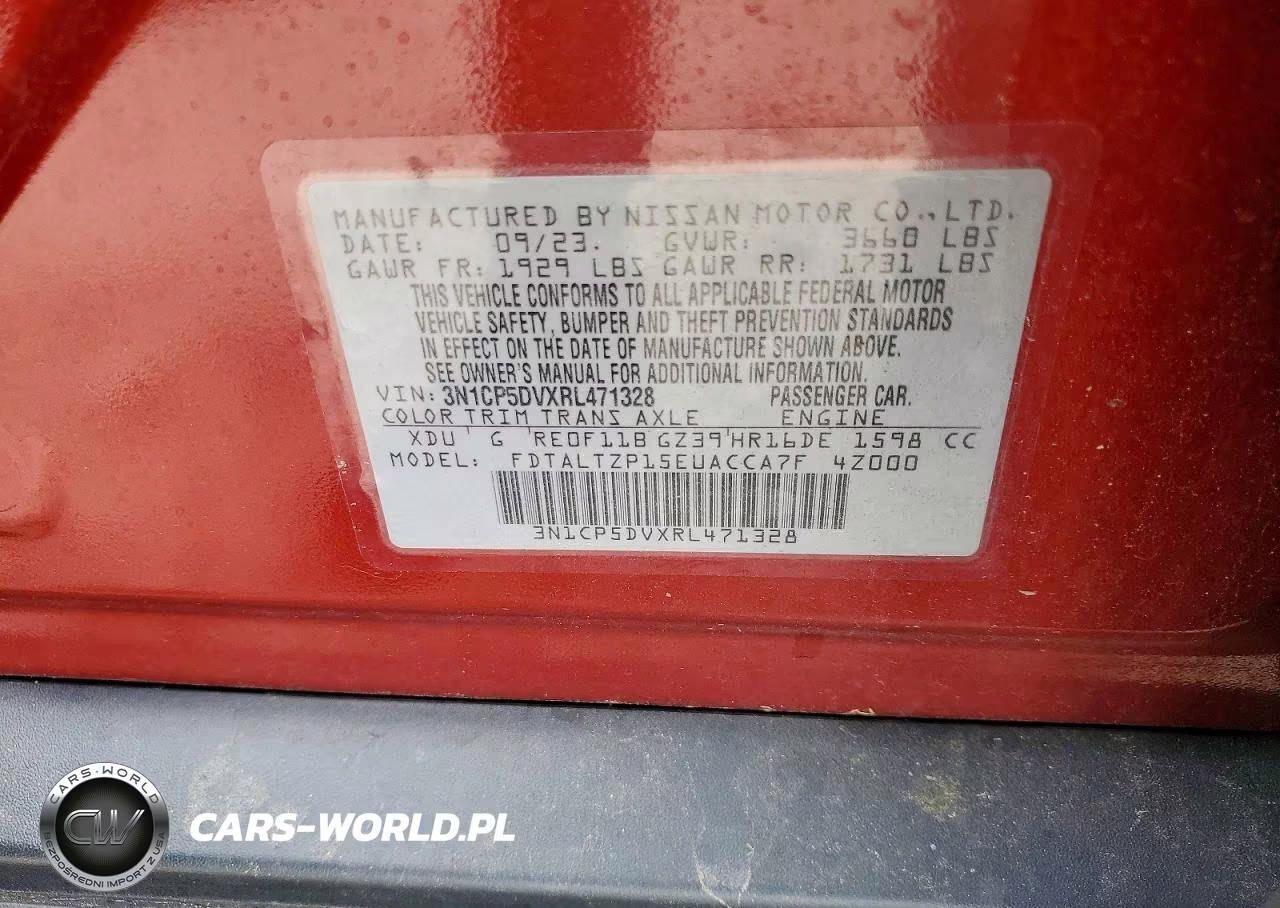 2024 Nissan Kicks Sr VIN:3N1CP5DVXRL471328 - 13