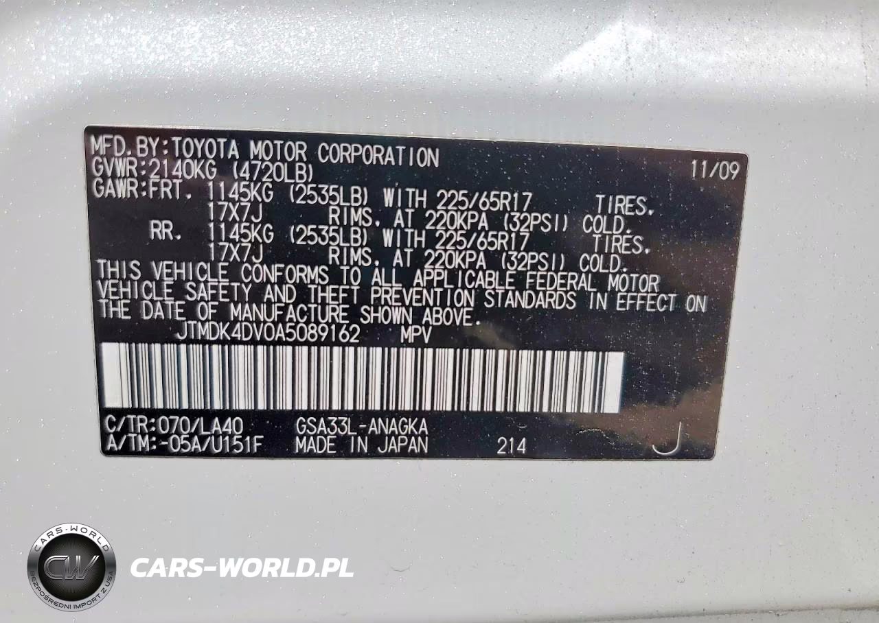 2010 Toyota Rav4 Limited VIN:JTMDK4DV0A5089162 - 13