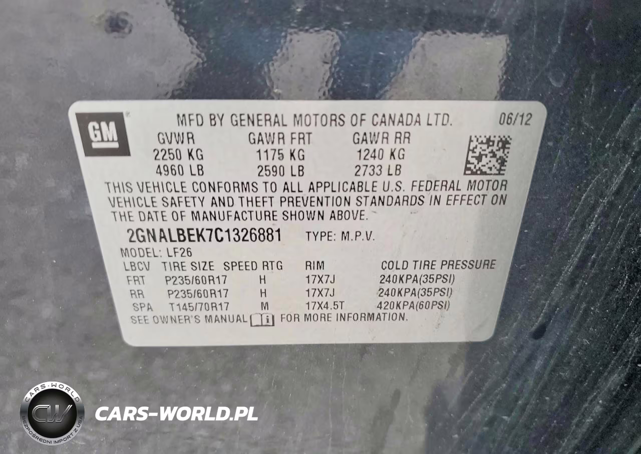 2012 Chevrolet Equinox Ls VIN:2GNALBEK7C1326881 - 14