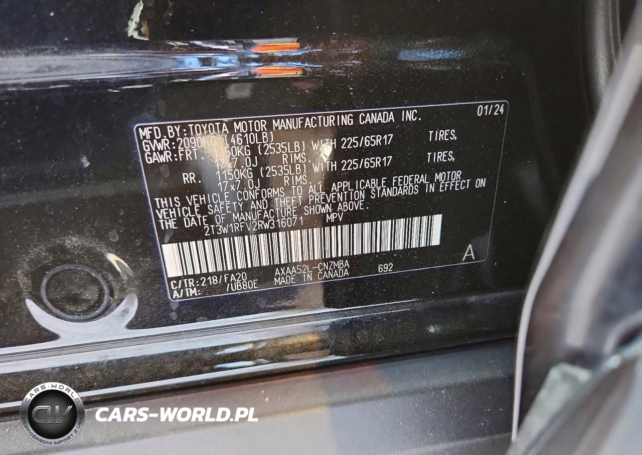 2024 Toyota Rav4 Xle VIN:2T3W1RFV2RW316071 - 13