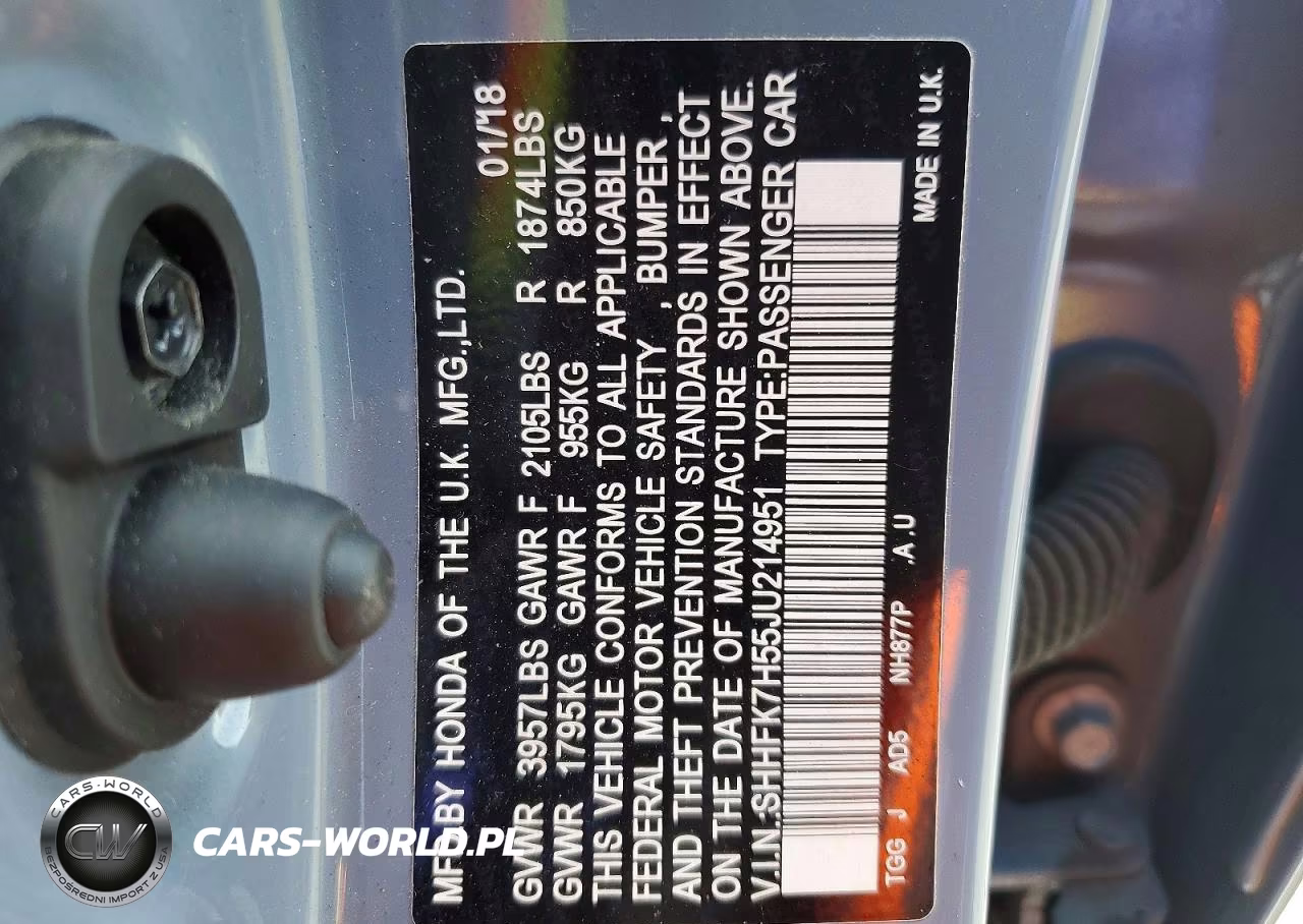 2018 Honda Civic Ex VIN:SHHFK7H55JU214951 - 12