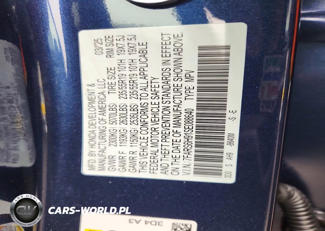 2025 Honda Cr-V Sport Touring VIN:7FARS6H91SE088640 - 13