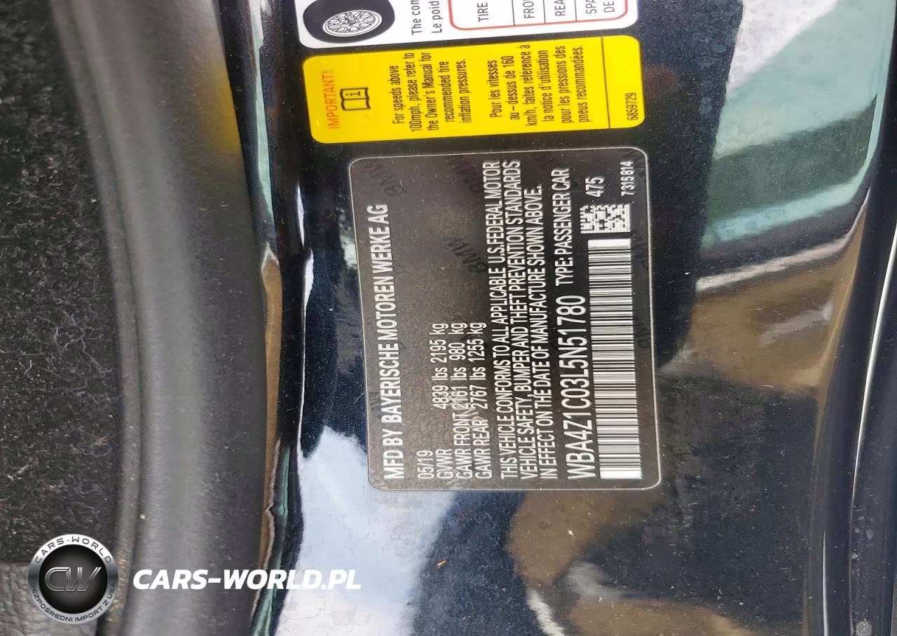 2020 BMW 430I VIN:WBA4Z1C03L5N51780 - 13