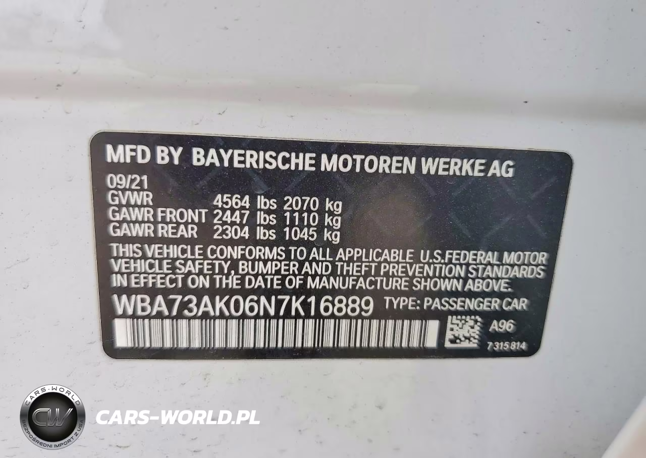 2022 BMW 228Xi VIN:WBA73AK06N7K16889 - 13