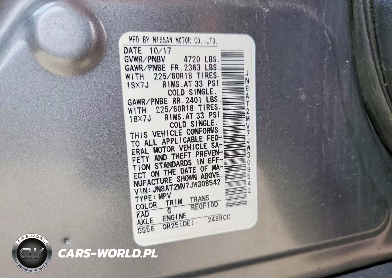 2018 Nissan Rogue Sl VIN:JN8AT2MV7JW308542 - 13